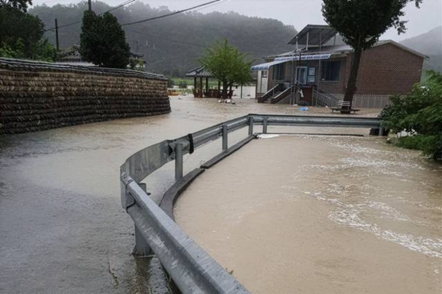 산청군 생초대포지구 수 침수현장./산청군/
