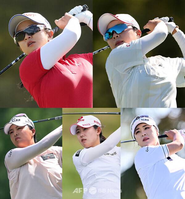 2026시즌 미국여자프로골프(LPGA) 투어에서 활약할 김세영, 김효주, 고진영, 황유민, 윤이나 프로. 사진제공=ⓒAFPBBNews = News1 (사진을 무단으로 사용하지 마십시오.)