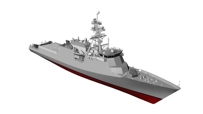 미 해군에 제안된 FF(X)급 호위함의 조감도/ 미 해군