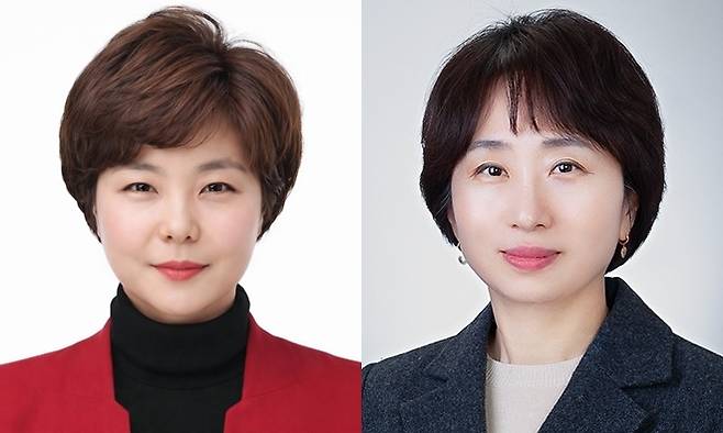 윤인지(왼쪽) 신임 부행장과 오정순 신임 부행장 [IBK기업은행 제공]