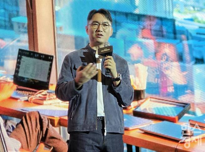 윤현준 잡코리아 대표이사가 29일 오전 서울 삼성동 그랜드 인터컨티넨탈 서울 파르나스에서 진행된 잡코리아 창립 30주년 기념 컨퍼런스 '잡코리아 더 리부트(JOBKOREA THE REBOOT)' 현장에서 비전을 제시하고 있다./김종효 기자