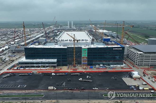 미국에 건설 중인 삼성전자 반도체 공장. 연합뉴스