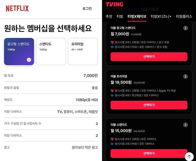 넷플릭스 홈페이지 갈무리