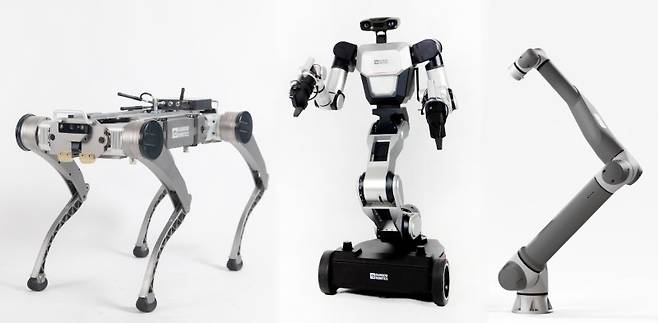 삼성중공업은 레인보우로보틱스와 협동로봇을 기반으로 한 'AI탑재 용접 로봇' 개발을 시작했다. 4족로봇 등 개발 예정인 로봇. 삼성중공업 제공