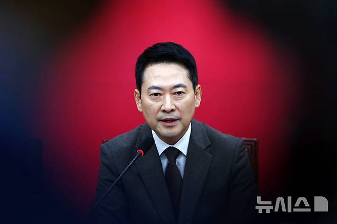 [서울=뉴시스] 김명년 기자 = 장동혁 국민의힘 대표가 29일 오전 서울 여의도 국회에서 열린 최고위원회의에서 발언하고 있다. 2026.01.29. kmn@newsis.com