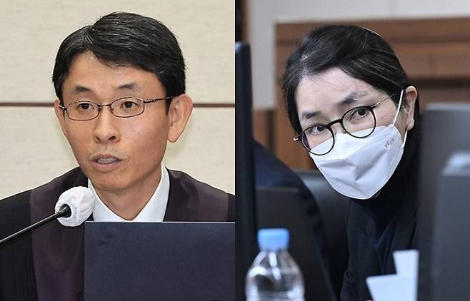 우인성 부장판사·김건희 씨. 연합뉴스