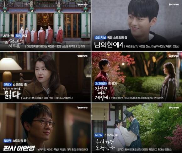 웨이브가 2월에 새롭게 선보이는 콘텐츠 라인업을 공개했다. /웨이브