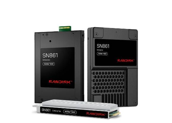 샌디스크 SN861 NVMe SSD.