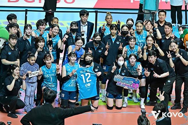 ▲ GS칼텍스 선수단 ⓒKOVO