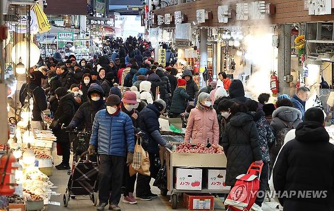 서울의 한 전통시장 모습 [연합뉴스 자료사진]