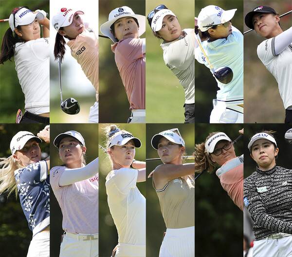 미국여자프로골프(LPGA) 투어 2026시즌 개막전 힐튼 그랜드 베케이션스 토너먼트 오브 챔피언스에 출전한 김아림, 황유민, 이소미, 유해란, 임진희, 양희영 프로. 찰리 헐, 지노 티띠꾼, 넬리 코다, 리디아 고, 브룩 헨더슨, 야마시타 미유. 사진제공=ⓒAFPBBNews = News1 (사진을 무단으로 사용하지 마십시오.)