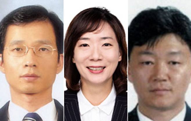 신임 오영표 대전지방법원장과 김정민 대전가정법원장, 성보기 대전회생법원장.(사진 왼쪽부터)