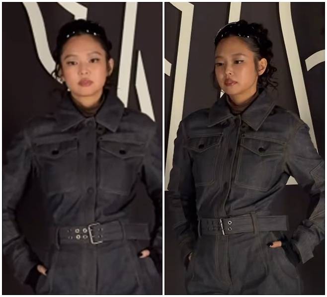 블랙핑크 제니가 파격적인 메이크업과 스타일링으로 또 한 번 화제의 중심에 섰다. / 사진 = 몽클레르 SNS 캡처