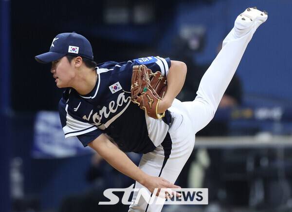 대표팀 투수 정우주. /사진=뉴시스