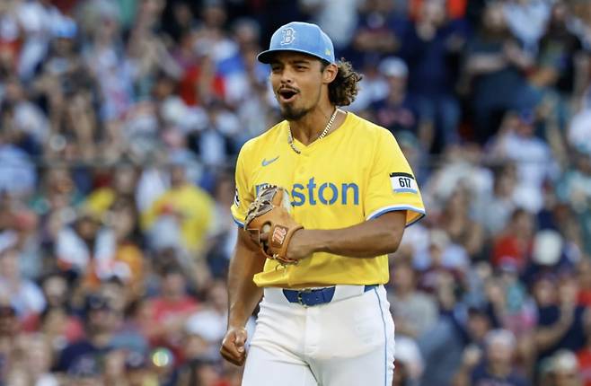 조던 힉스는 지난해 보스턴 레드삭스에서 불펜으로 보직을 다시 바꿨다. AP연합뉴스