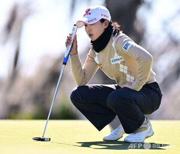 미국여자프로골프(LPGA) 투어 2026시즌 개막전 힐튼 그랜드 베케이션스 토너먼트 오브 챔피언스에 출전한 황유민 프로가 최종일 3라운드 잔여 경기를 하는 모습이다. 사진제공=ⓒAFPBBNews = News1 (사진을 무단으로 사용하지 마십시오.)