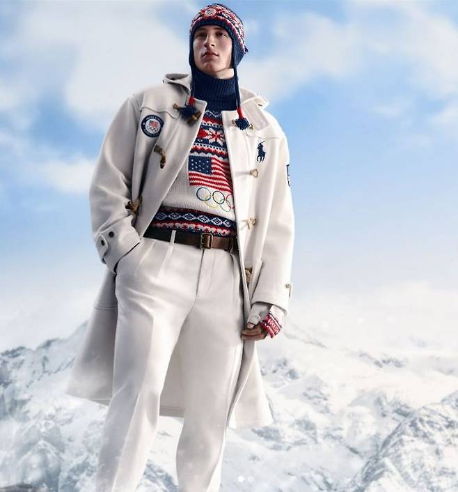 미국 대표팀의 밀라노 올림픽 개·폐막식 단복 랄프로렌의 모델로 나선 스톨츠. 사진 스톨츠 SNS