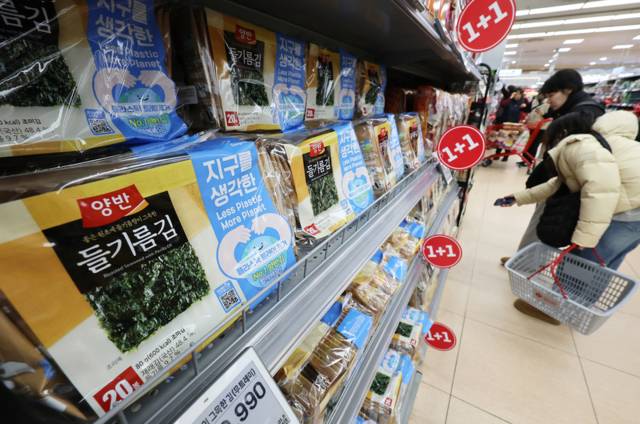 ‘국민 반찬’ 김 값 고공행진…장당 150원 첫 돌파