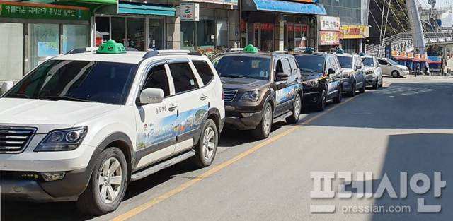 ▲울릉지역 택시 기본요금이 오는 6일부터 500원 인상돼 4500원 시대를 맞이한다.ⓒ프레시안DB