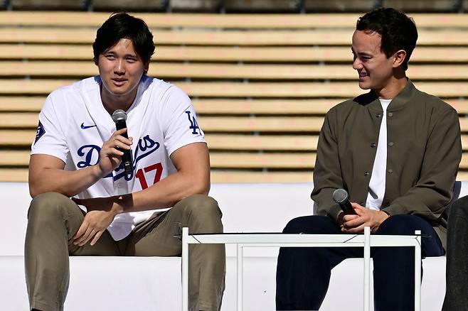 ◇다저스가 오타니의 WBC 등판이 없다고 밝힌 가운데 통역 문제가 제기돼 관심을 모으고 있다. AFP연합뉴스