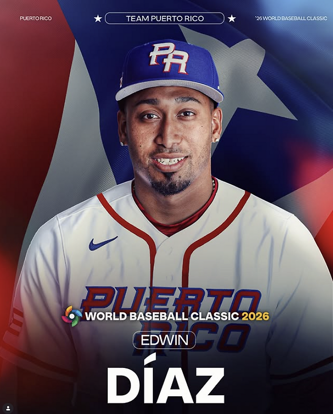 에드윈 디아스.    MLB닷컴 인스타그램 캡처
