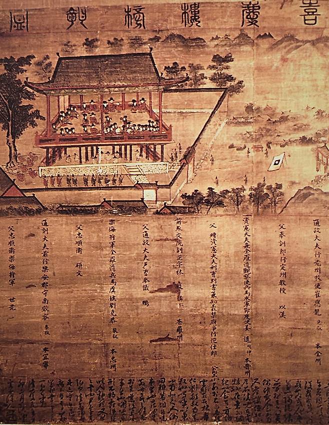 보물로 지정된 희경루 방회도(동국대 박물관 소장)