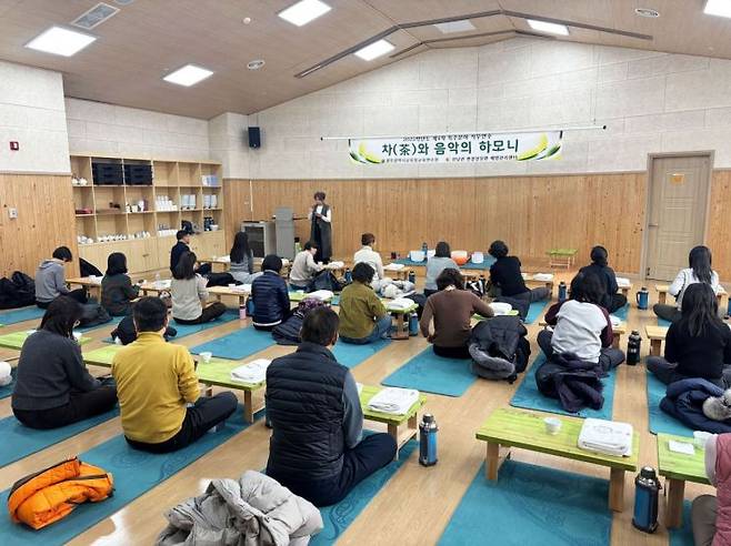 전남권환경성질환예방관리센터(치유센터) 내 다양한 체험프로그램이 가능한 치유명상실. 보성군 제공