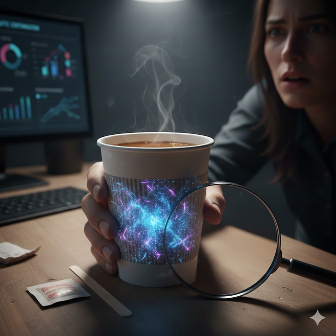 커피 등의 키워드로 생성형AI가 그린 그림. [제미나이]