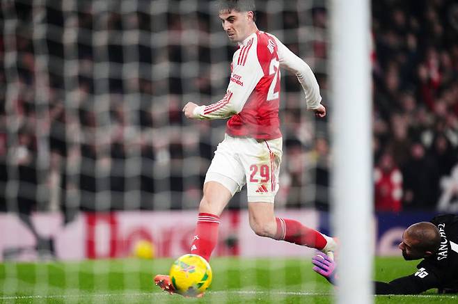 [런던=AP/뉴시스]아스널, 첼시 꺾고 리그컵 결승행. 2026.02.03.