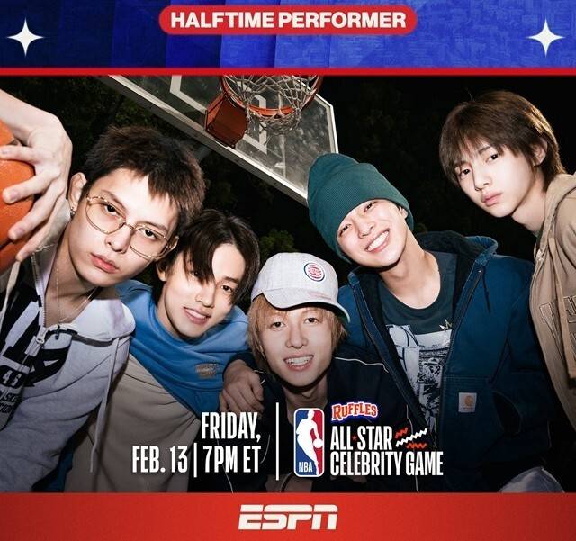 그룹 코르티스(Cortis)가 오는 13일(현지시간) 미국 캘리포니아 기아 포럼에서 열리는&nbsp;'2026 러플스 NBA 올스타 셀러브리티 게임'에서 하프타임쇼 공연무대를 장식한다. ESPN