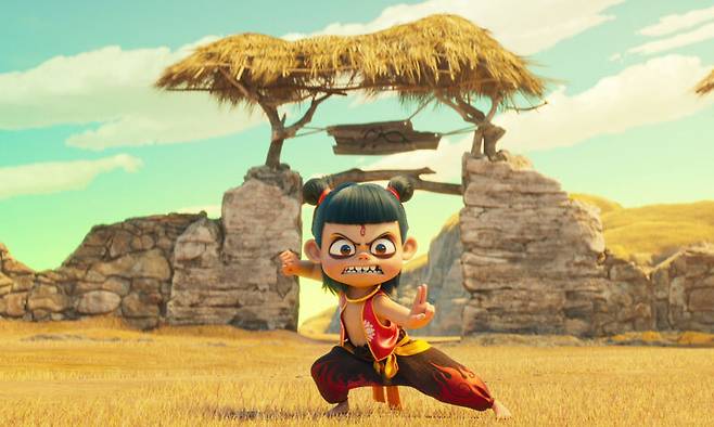 전 세계 애니메이션 흥행 1위, 흥행 수익 22억달러(약 3조1939억원)를 기록한 중국 애니메이션 ‘너자 2’의 한 장면. 콘텐츠존 제공