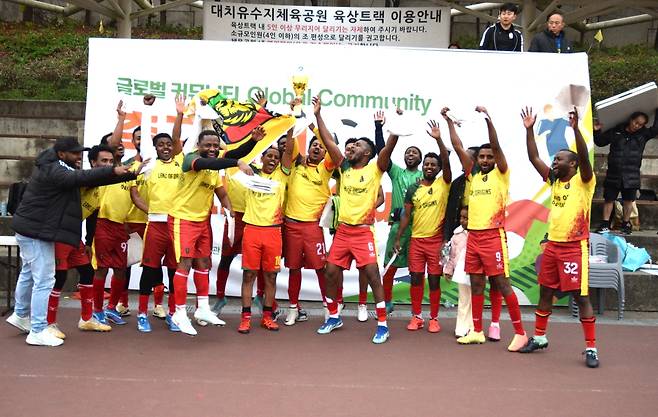 재한 에티오피아 축구팀 'ETHO-SEOUL' [베레켓 제공. 재판매 및 DB 금지]