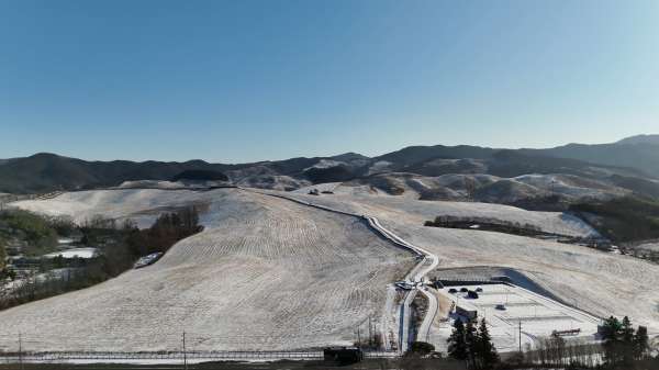 겨울 서산한우목장길 전경