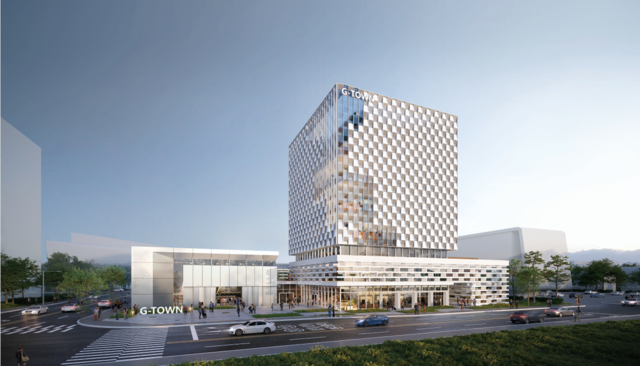 옛 전주종합경기장 부지에 조성되는 전주 마이스 복합단지 내 첨단 디지털 문화 콘텐츠 육성 공간 G-타워. /전주시 제공
