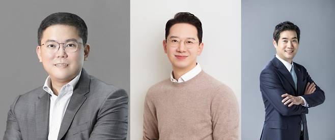 (왼쪽부터) 장동하 교원 사장, 강호준 대교 대표, 윤새봄 웅진그룹 부회장.[사진=각 사]