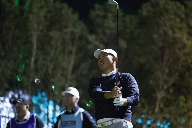 코리안GC팀 주장 안병훈이 5일 사우디아라비라 리야드에서 열린 LIV 골프 2026시즌 개막전에서 경기하고 있다. (사진=AFPBBNews)