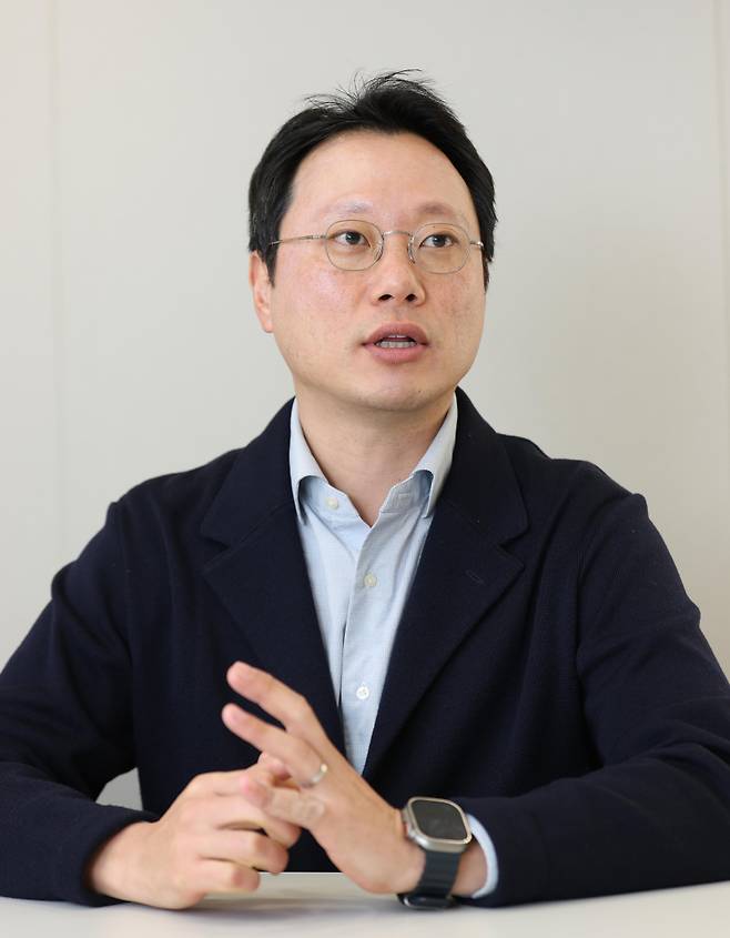 권오형 퓨처플레이 대표가 23일 서울 강남구 선릉로 사무실에서 이데일리와 인터뷰를 하고 있다. (사진=노진환 기자)