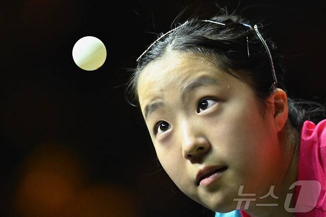 탁구 신유빈. ⓒ AFP=뉴스1 ⓒ News1 안은나 기자