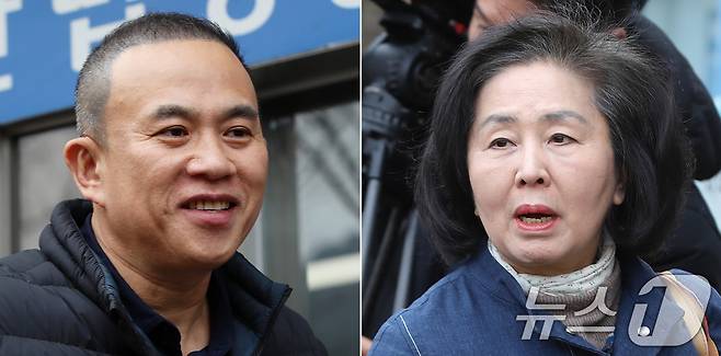 정치자금법 위반 혐의로 재판에 넘겨진 '정치 브로커' 명태균(왼쪽) 씨와 김영선 전 국민의힘 의원이 경남 창원 성산구 창원지방법원에서 열린 1심 선고 공판에 각각 출석하고 있다. 이날 창원지법은 명태균에게 정자법 위반 혐의 무죄, 증거은닉 교사만 징역형 집행유예를 선고했다. 2026.2.5/뉴스1 ⓒ News1 윤일지 기자