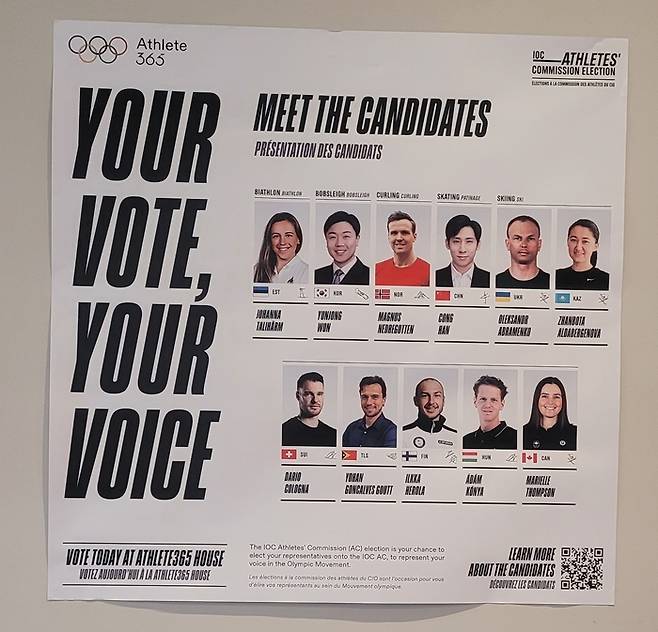 11명의 IOC 선수위원 후보. 사진 | 대한체육회