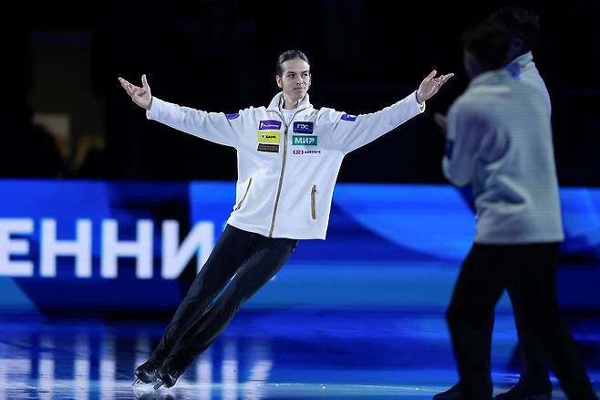 코치가 크림반도 스포츠 홍보대사로 활동하며 러시아의 크림반도 침공을 옹호했다는 의혹이 제기된 러시아 피겨스케이팅 선수 페트르 구메니크./로이터 연합뉴스