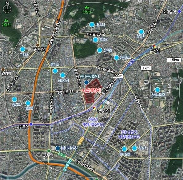 청량리 미주아파트 재건축 사업지. 서울시