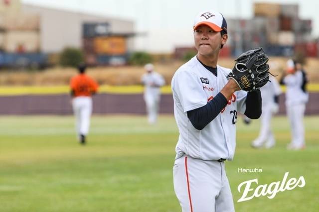 이번 비시즌 벌크업에 성공한 황준서. 사진=한화 제공