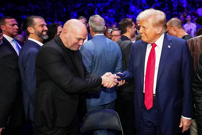 도널드 트럼프 미국 대통령(오른쪽)과 데이나 화이트 UFC 대표 [게티이미지]