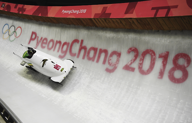 2018년 평창동계올림픽에 출전한 자메이카 봅슬레이 대표팀. 게티이미지
