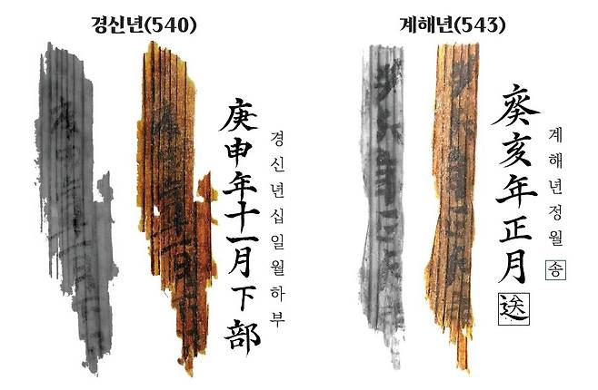 간지명 기록 목간(삭설) [국립부여문화유산연구소 제공. 재판매 및 DB 금지]