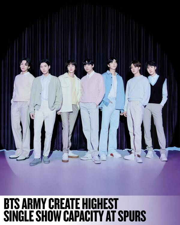 BTS, 토트넘 홋스퍼 스타디움 단일 공연 사상 최고 객석 점유율 기록. 라이브네이션 UK SNS 캡처