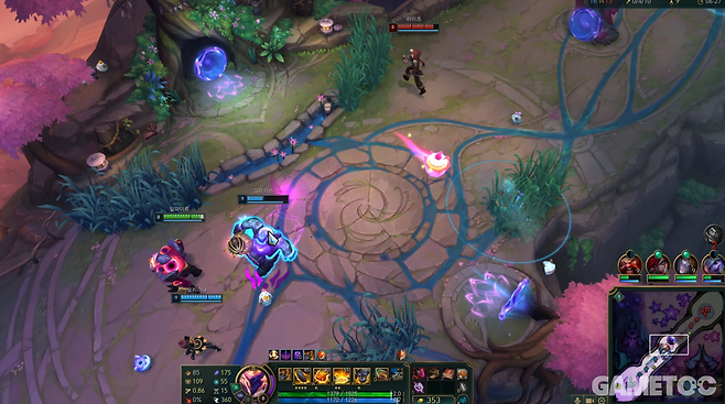 게임 내에서 컵케이크도 날아오고, 물음표 핑도 날아온다 (사진= 서동규 기자)