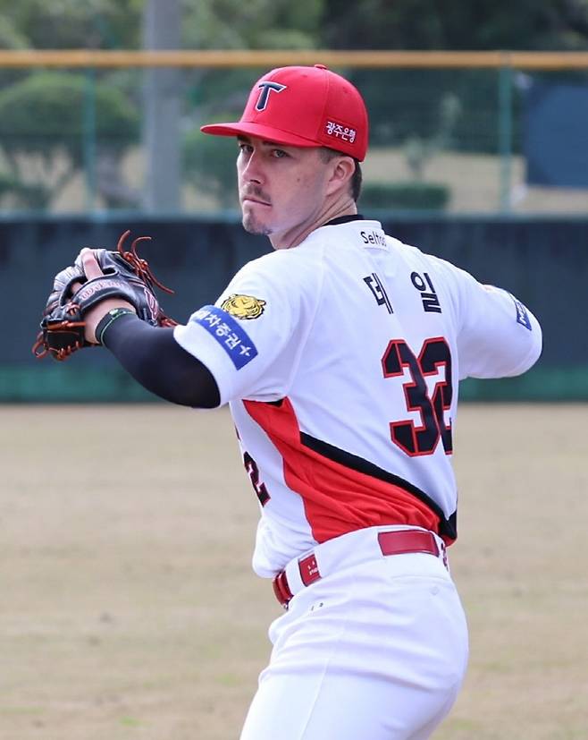 KIA 타이거즈 아시아쿼터 유격수 제리드 데일이 스프링캠프에서 호평을 듣고 있다. 사진제공=KIA 타이거즈