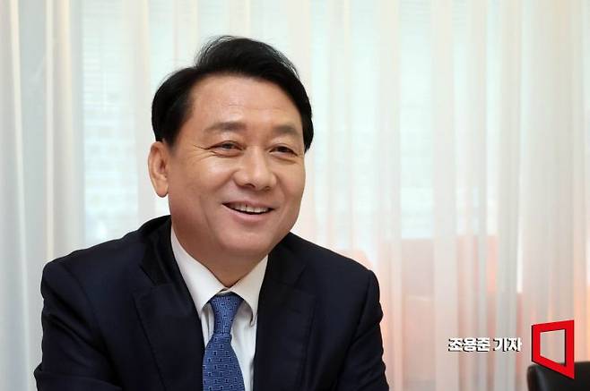 이광재 더불어민주당 분당갑 지역위원장이 서울 중구에서 아시아경제와 인터뷰 하고 있다. 조용준 기자